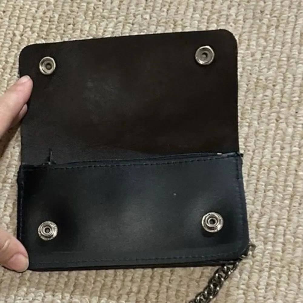 Wallet Genuine Leather USA Chain Cool moto biker retro outsiders western chief